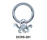 Octopus Shaped Nipple Piercing Closure Ring DCRS-201