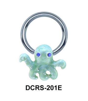 Enameled Nipple Piercing Closure Ring DCRS-201E