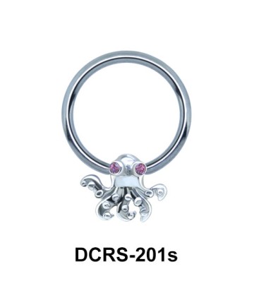 Octopus Shaped Face Piercing Closure Ring DCRS-201s