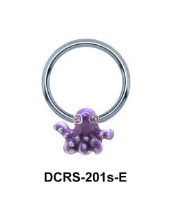 Octopus Shaped Face Piercing Closure Ring DCRS-20s-E