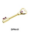 Heart Lock Double Nipple Piercing DPN-01