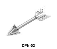 Arrow Shaped Double Nipple Piercing DPN-02