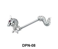 Dragon Shaped Double Nipple Piercing DPN-08