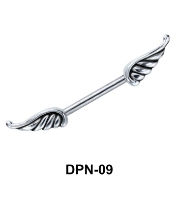 Wings Shaped Double Nipple Piercing DPN-09