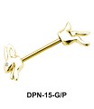 Rabbit Shaped Double Nipple Piercing DPN-15