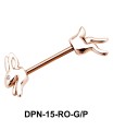Rabbit Shaped Double Nipple Piercing DPN-15