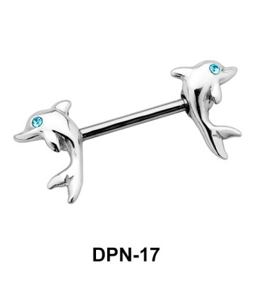 Dual Dolphins Nipple Piercing DPN-17