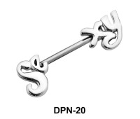 Sexy Script Double Nipple Piercing DPN-20