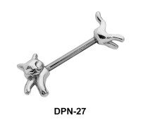 Cat Double Nipple Piercing DPN-27