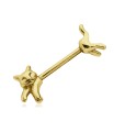 Cat Double Nipple Piercing DPN-27