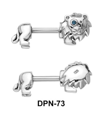 Lion Shaped Double Nipple Piercing DPN-73