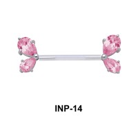 Crystal Wing Invisible Nipple Piercing INP-14