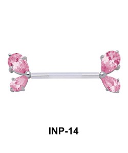Crystal Wing Invisible Nipple Piercing INP-14
