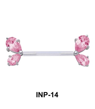 Crystal Wing Invisible Nipple Piercing INP-14