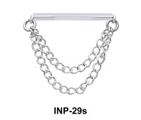 Double Chain Invisible Nipple Piercing INP-29s