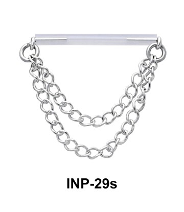 Double Chain Invisible Nipple Piercing INP-29s