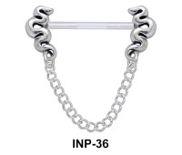 Hanging Chain with Snakes Nipple Piercing INP-36