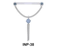 Hanging Stone Chain Nipple Piercing INP-38