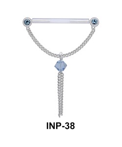 Hanging Stone Chain Nipple Piercing INP-38