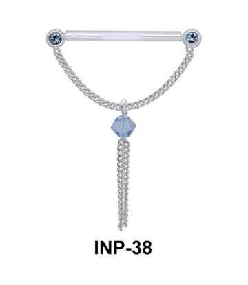 Hanging Stone Chain Nipple Piercing INP-38