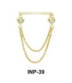 Double Chains Invisible Nipple Piercing INP-39
