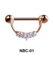 Stone Set Necklace Nipple Piercing NBC-01