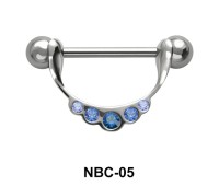Stone Studded necklace Nipple Piercing NBC-05