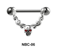 Skull Design Nipple Piercing NBC-06