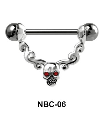 Skull Design Nipple Piercing NBC-06