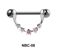 Sparkling Star Shaped Nipple Piercing NBC-08 
