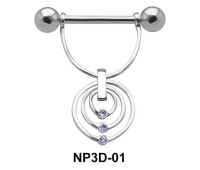 Concentric Circle Nipple Piercing NP3D-01