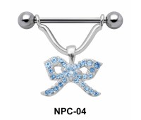 Stone Ribbon Nipple Piercing NPC-04
