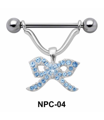 Stone Ribbon Nipple Piercing NPC-04