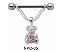 Stone Teddy Shaped Nipple Piercing NPC-05