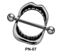 Denture Shaped Nipple Piercing PN-07