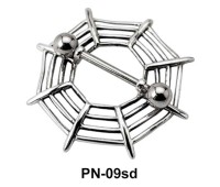 Web Shaped Nipple Piercing PN-09sd