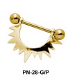 Sunrays Shaped Nipple Piercing PN-28