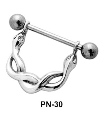 Coiled Snake Nipple Piercing PN-30