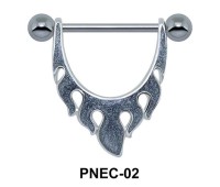 Fiery Shaped Nipple Piercing PNEC-02