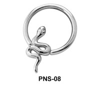 Snake Shaped Nipple Piercing Closure Ring PNS-08