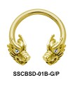 Dragon Nipple Circular Barbell SSCBSD-01B