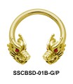 Dragon Nipple Circular Barbell SSCBSD-01B