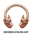 Dragon Nipple Circular Barbell SSCBSD-01B