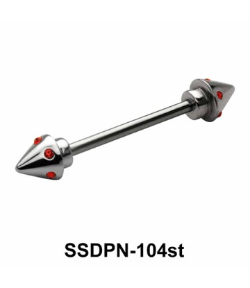 Gemstone Arrow Double Nipple Piercing SSDPN-104st