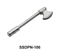Axe Shaped Double Nipple Piercing SSDPN-106