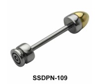 Bullet Shaped Double Nipple Piercing SSDPN-109