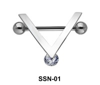 V Shaped Nipple Piercing SSN-01