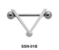 Small V Shaped Nipple Piercing SSN-01B