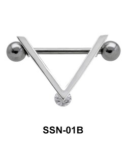 Small V Shaped Nipple Piercing SSN-01B