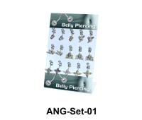 15 Angle Belly Piercing Set ANG-Set-01